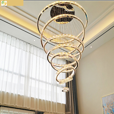 Métal LED en cristal Ring Light Luxury Decorative moderne de la chambre à coucher D20