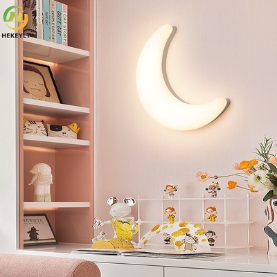 Lampe minimaliste d'étude de chevet de chambre à coucher de fond de la pièce d'enfants de lampe de mur de lune