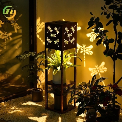 Lumière imperméable extérieure solaire de jardin de support de fleur de villa de jardin de lumière de projection de papillon