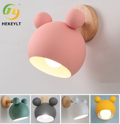 Lampe de chevet de pièce de S de Macaron de mur de Mickey Log Cartoon Children simple créatif nordique de lampe '