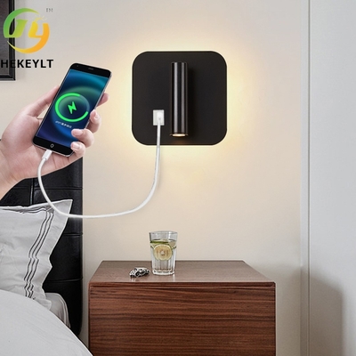 USB simple moderne tournant la lecture de tête de lit d'hôtel de chambre à coucher de lampe de mur de LED
