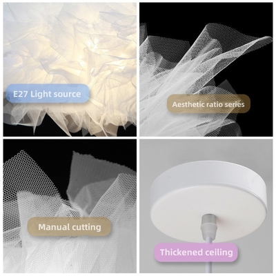 Moderne Nordique Créatif Lumineuse à l'odeur blanche à LED Simple Nuage Blanc Pendant Lumière Pour Chambre