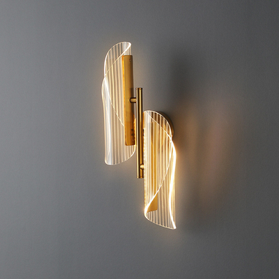 JYLIGHTING Moderne simple LED Streamer murale lumière acrylique métal transparent pour la allée de chambre