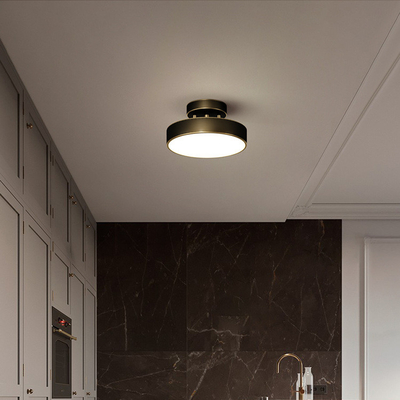 JYLIGHTING Lumière de plafond de chambre nordique en cuivre Lumière de couloir LED simple moderne