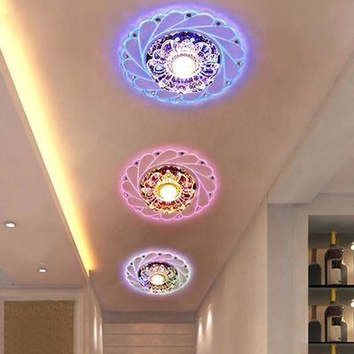 Lampe moderne de plafond de Crystal Corridor Diameter 200mm Mini Colorful LED