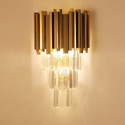Taille 550mm Crystal Wall Lamp For Hotel de verre post-moderne de la largeur 350mm