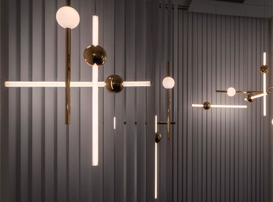 lumières pendantes modernes d'or combinables de la salle à manger LED de 100*600mm