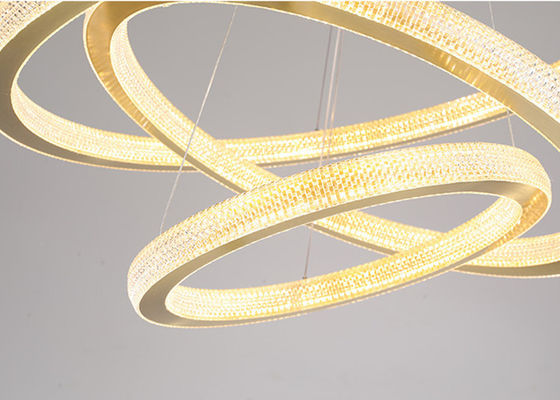 Couleur claire LED Ring Ceiling Light For Hotel Hall d'or de la taille 40x60x80x100cm