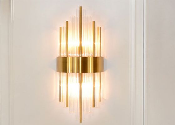 E27 / G9/G4 acier d'or de luxe Crystal Wall Lamp de l'ampoule JYL-B1823