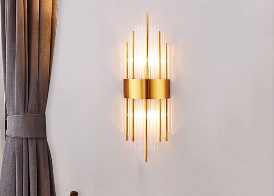 E27 / G9/G4 acier d'or de luxe Crystal Wall Lamp de l'ampoule JYL-B1823