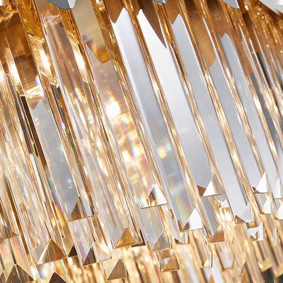 Pièce royale de la taille 30cm E14 Chrome Crystal Hanging Lamps For Living