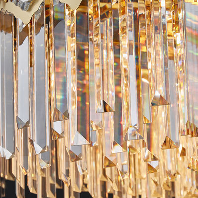 Lustre K9 moderne Crystal Raindrop Chandelier Lighting accrochant la lampe pendante de montage de plafonnier de LED pour la salle à manger