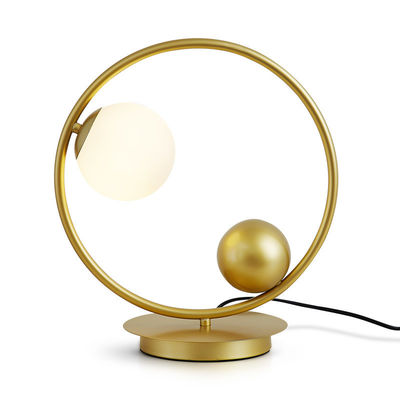 Autour du diamètre lampe d'or/noire de 35cm de la taille 40cm de couleur de chevet de table
