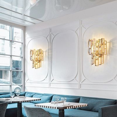 Lumière moderne de mur de décoration d'intérieur de luxe de conception d'or