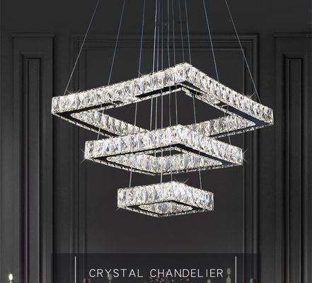 4000k LED Crystal Chrome Modern Pendant Light pour le salon
