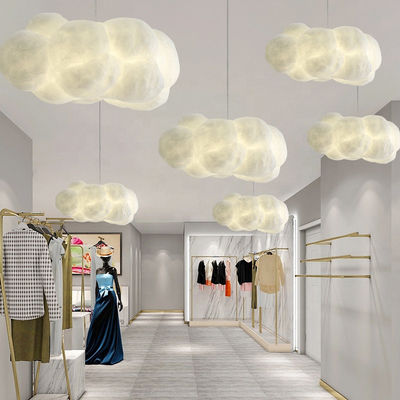 Lumières pendantes modernes de flottement blanches du nuage LED, lustres pour le salon