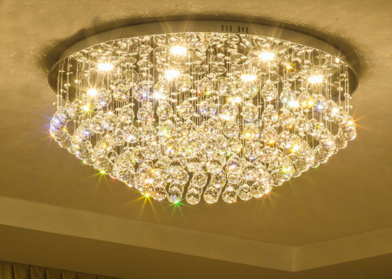 Rond de fantaisie moderne Crystal Led Ceiling Light Gu clair 10 d'intérieur