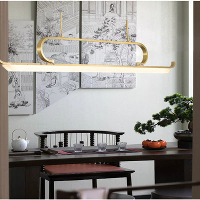 Nouveau type chinois lumière pendante moderne de cuivre de voilier de LED de la couleur +acrylic d'en cuivre