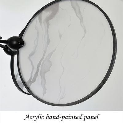 Faites la décoration cuire au four d'intérieur moderne de peinture de jet de lumière pendante noire d'acrylique