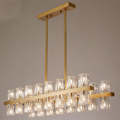 G4 salle à manger post-moderne Crystal Hanging Lamps Gold Color