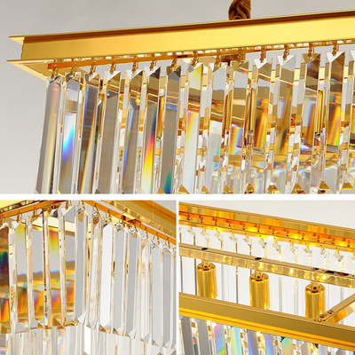 Crystal Ceiling Lights Gold pendant moderne décoratif d'intérieur L90*W35*H50cm