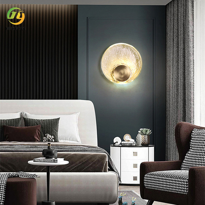Art créatif de décoration nordique d'intérieur de lumière de Crystal Brass Bedside Modern Wall