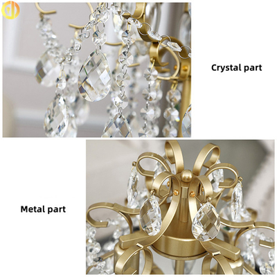 Lampadaire moderne en cristal de décoration nordique pour Villa Home Indoor E14