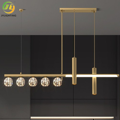 Salon G9 léger pendant moderne en cristal de cuivre créatif décoratif