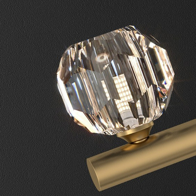 Salon G9 léger pendant moderne en cristal de cuivre créatif décoratif