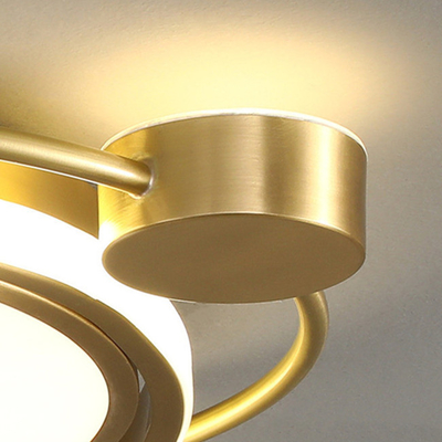Plafonnier LED en cuivre acrylique résidentiel décoratif d'intérieur