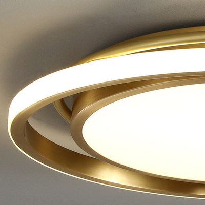 Plafonnier LED en cuivre acrylique résidentiel décoratif d'intérieur