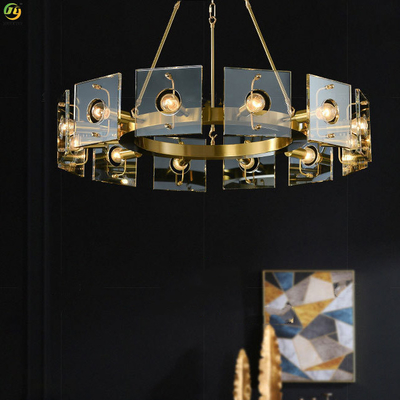 Lampe à suspension moderne en verre et fer accrochant la source décorative E14