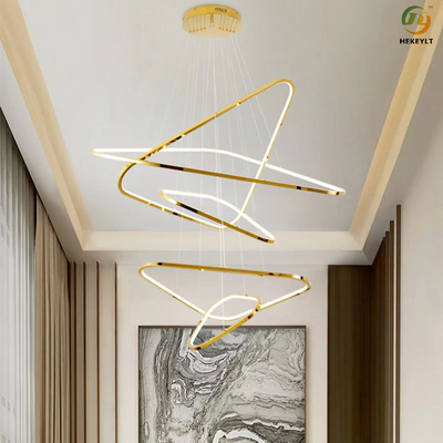 Chambre à coucher moderne de luxe d'acier inoxydable Ring Light For Living Room de triangle