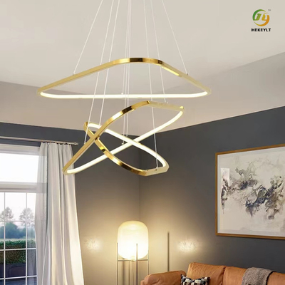 Chambre à coucher moderne de luxe d'acier inoxydable Ring Light For Living Room de triangle