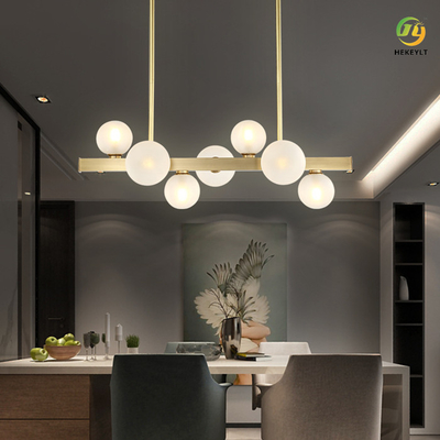Longue lumière pendante de salle à manger de barre de luxe légère moderne nordique de table de salle à manger