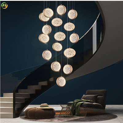 Lumière pendante nordique à la maison/d'hôtel d'Art Gold LED application en alliage de zinc + acrylique