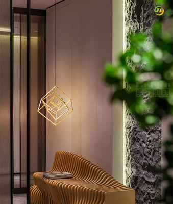 Lumière pendante moderne titanique du miroir LED pour l'hôtel à la maison D9018