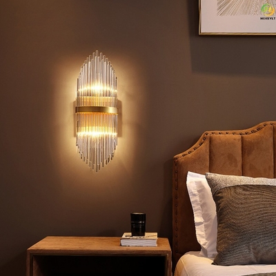 E14 X 2 Crystal Wall Light For Home/hôtels/salles d'exposition modernes de luxe