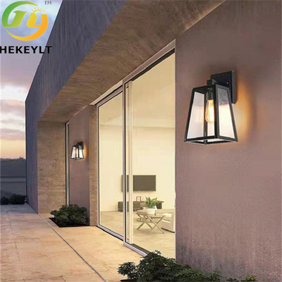 Lampe de mur imperméable en verre en aluminium de 40 watts E26 pour la décoration extérieure