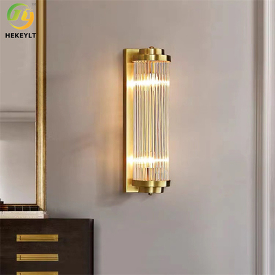 E14 lumière moderne en cristal de mur en métal LED de luxe pour résidentiel