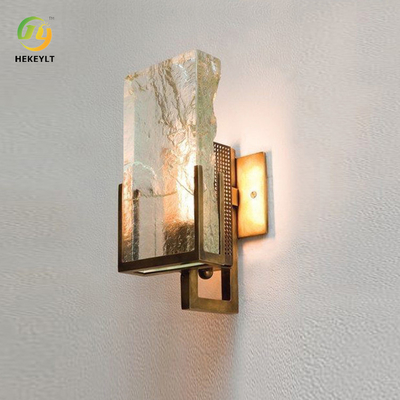 Glaçon de Crystal Wall Lamp Nordic Bedroom d'espace libre en métal d'or décoratif