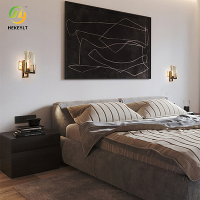 Glaçon de Crystal Wall Lamp Nordic Bedroom d'espace libre en métal d'or décoratif
