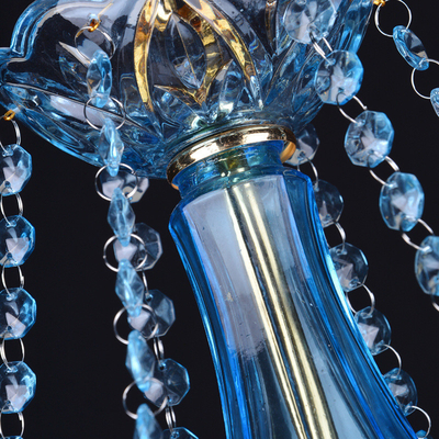 Lobby verre-métal de LED E14 Crystal Chandelier Lamp For Wedding