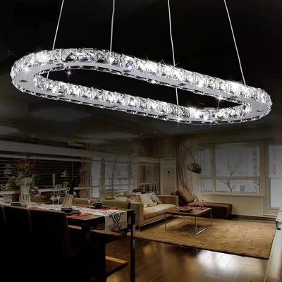 Chambre à coucher menée moderne accrochante intérieure de Crystal Pendant Light For Villa d'acier inoxydable