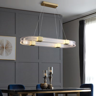 Art nordique créatif post-moderne LED Ring Chandeliers Restaurant Bedroom
