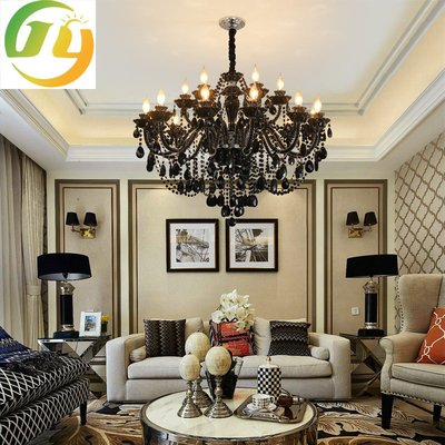 Le multiple de luxe moderne pose les lumières pendantes Crystal Chandelier Hanging Lamp de plafond
