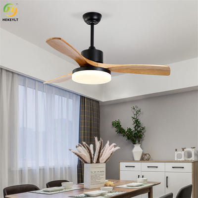 lumière en bois de fan de plafond de lame de 50W LED Smart avec à télécommande