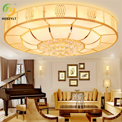 Salon mené de luxe de chambre à coucher de Crystal Golden Ceiling Lamp For de vente chaude