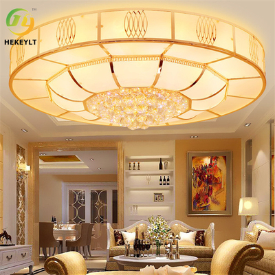 Salon mené de luxe de chambre à coucher de Crystal Golden Ceiling Lamp For de vente chaude