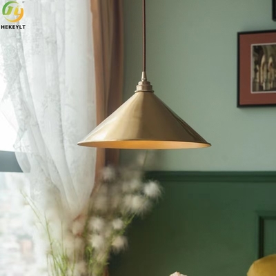 Abat-jour en métal simple pendentif vintage moderne allume la décoration d'intérieur d'ampoule en verre